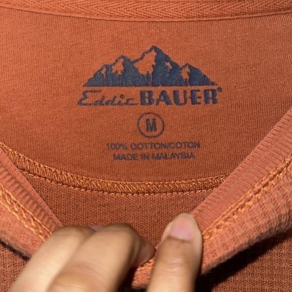 Eddie Bauer Orange long sleeve sweater size M - Picture 4 of 5